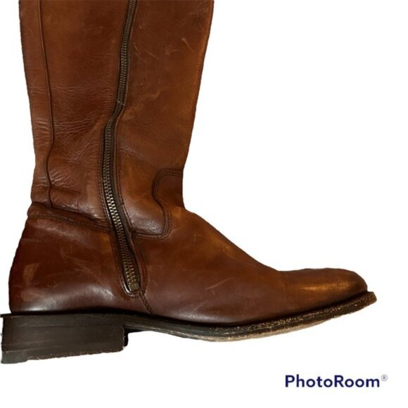 Frye Brown Melissa Button Size 9.5 Womens Heels Boots Knee High - Picture 8 of 9